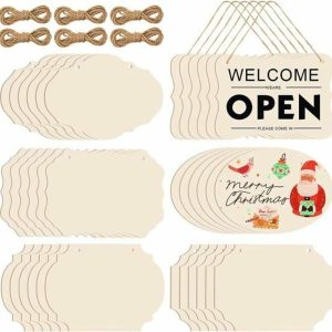 Ornaments |   1 Set Hanging Anti-Crack Easy Sign Blank Unfinished Anti-Scratch To Hang Hanging Hole Design Painting Writing Sign Ornaments Ornaments