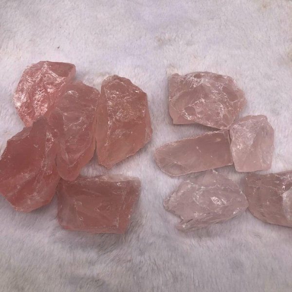 Ornaments |   100G Natural Raw Pink Quartz Crystal Rough Stone Crystal Natural Stones And Minerals Fish Tank Stone Ornaments light pink