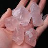 Ornaments |   100G Natural Raw Pink Quartz Crystal Rough Stone Crystal Natural Stones And Minerals Fish Tank Stone Ornaments light pink