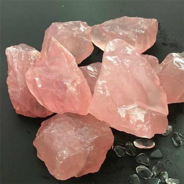 Ornaments |   100G Natural Raw Pink Quartz Crystal Rough Stone Crystal Natural Stones And Minerals Fish Tank Stone Ornaments light pink