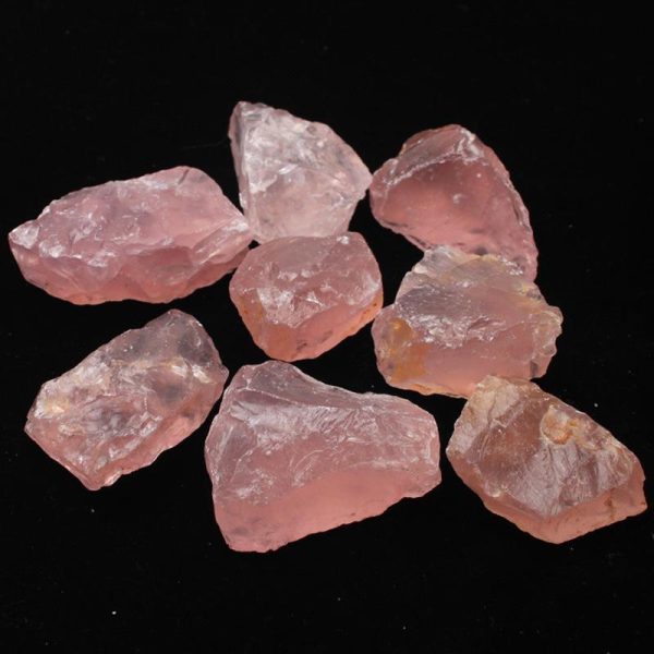 Ornaments |   100G Natural Raw Pink Quartz Crystal Rough Stone Crystal Natural Stones And Minerals Fish Tank Stone Ornaments light pink