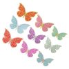 Ornaments |   12Pcs Lightweight Butterflies Decals Vivid Appearance Fashion Attractive 3D Wedding Party Stickers Ornaments golden