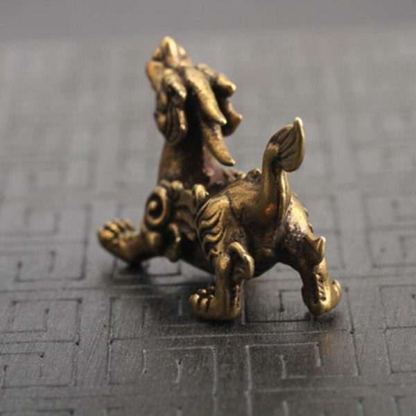 Ornaments |   2Pcs/Pair Copper Chinese Mythological Animals Home Decoration Dragon Head Oxtail Horseshoe Moose Deer Body Brass Decor Ornaments Curtain Decorative Accessories Curtain Decorative Accessories