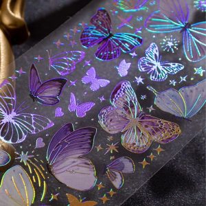 Ornaments |   3-Piece Colorful Butterfly Pet Decal Decorative Decal Hand Diary Clip Book Lm Ornaments as the picture