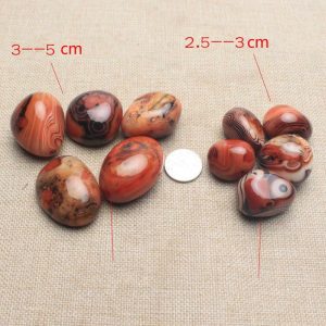 Ornaments |   Good Luck Madagascar Banded Body Heathy Raw Stone Collection Gift Ornaments brown