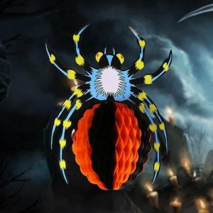 Ornaments |   Halloween Hanging Spider Decoration Spooky Folding Paper Holiday Decoration 3D Spider Honeycomb Pendant Party Supplies Ornaments Ornaments