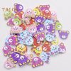 Ornaments |   Plar Bear 50Pcs Bear Head Shape Wooden Buttons Diy Crafts Scarpbooking Sewing Accessories Ornaments multicolor