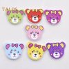 Ornaments |   Plar Bear 50Pcs Bear Head Shape Wooden Buttons Diy Crafts Scarpbooking Sewing Accessories Ornaments multicolor