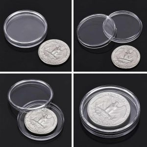 Photo Albums |   100Pcs Clear Coin Capsule Holder Case 30Mm Transparent Commemorative Collectable Coin Storage Box Collection Supplies Photo Albums clear