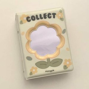 Photo Albums |   3 Inch Beautiful Hollow Cloud/Flower/Cake/Pudding Cover Pvc Mini Photo Binder Small Idol Photocard Holder Home Supplies Photo Albums blue