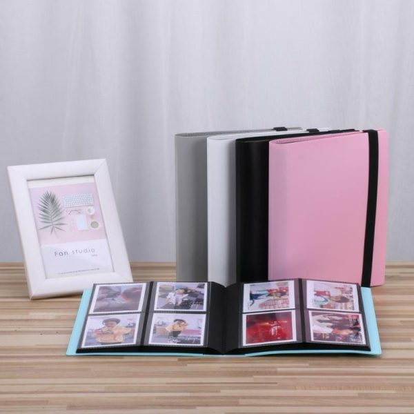 Photo Albums |   3 "Solid Color Large Capacity Album Polaroid Game Card Star Card Storage Collection Photo Albums black