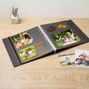 Photo Albums |   Album Self-Adhesive Scrapbook Magnetic Album Diy Scrapbook 10.6X11 Inches 20 Sheets Black Sticky Pages Linen Cover Diy Album Photo Albums black