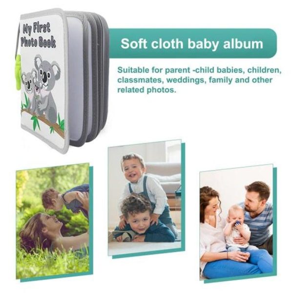 Photo Albums |   Baby Photo Album Promote Brain Development Create Lasting Memories Soft Cloth Photo Book For Newborns Photo Albums green