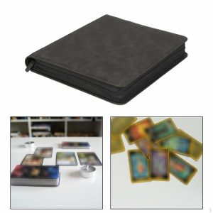 Photo Albums |   Card Binder 9 Pocket Collection Album 216 Cards Scrapbook With Zipper Trading Photo Albums black