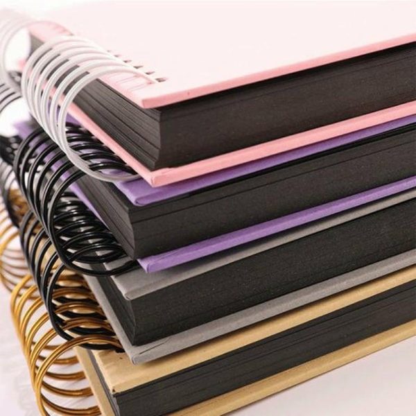 Photo Albums |   Diy Memory Scrapbook Album With Elegant Bow Ribbon Decoration Thickened Cardboard Wedding Anniversary Photo Album Photo Albums black