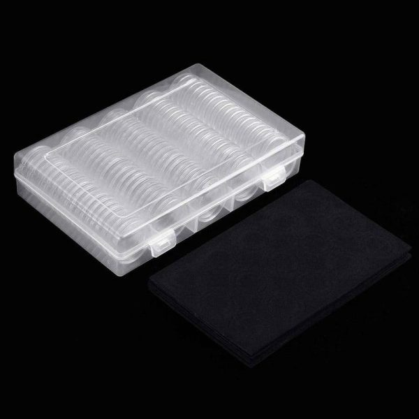 Photo Albums |   Gasket Coin Capsule Pads Protect Case 17/20/25/27/30Mm 100Pcs Holder Storage Box Photo Albums Photo Albums