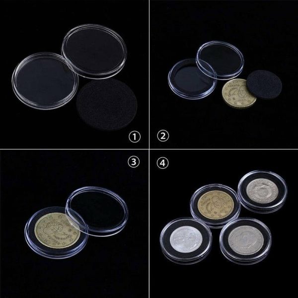 Photo Albums |   Gasket Coin Capsule Pads Protect Case 17/20/25/27/30Mm 100Pcs Holder Storage Box Photo Albums Photo Albums