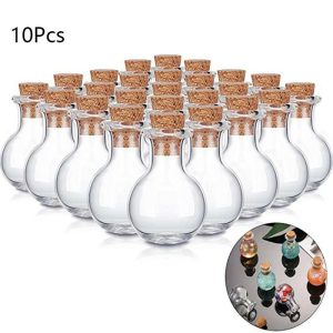 Statues & Sculptures |   10X Small Glass Bottles Miniature Potion Bottle Mini Cork Glass Vials Wedding Statues & Sculptures Statues & Sculptures