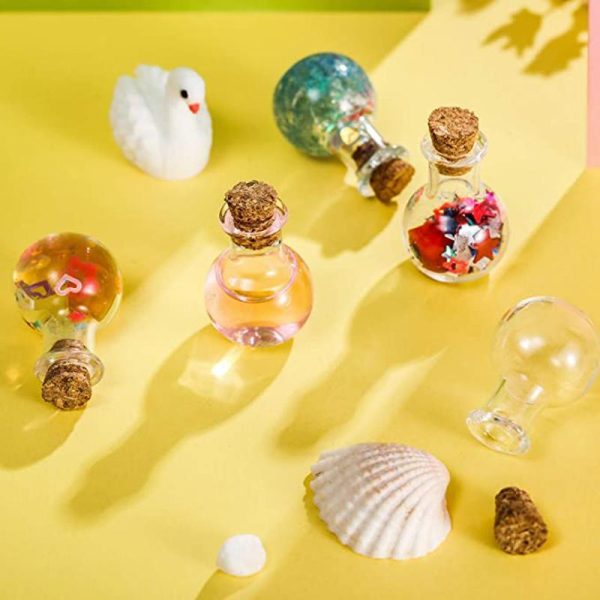 Statues & Sculptures |   10X Small Glass Bottles Miniature Potion Bottle Mini Cork Glass Vials Wedding Statues & Sculptures Statues & Sculptures