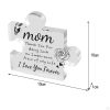 Statues & Sculptures |   Acrylic Block Puzzle Plate Engraved Tabletop Figurines For Valentine’s Day Thanksgiving Gift Statues & Sculptures as the picture