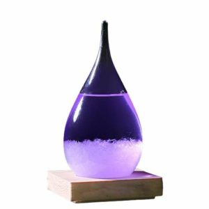 Statues & Sculptures |   Creative Drop-Shaped Storm Glass Weather Forecaster Barometer Wishing Bottle Statues & Sculptures pink