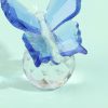 Statues & Sculptures |   Crystal Butterfly Ornaments Crafts Glass Paperweight Home Wedding Decoration Statues & Sculptures blue