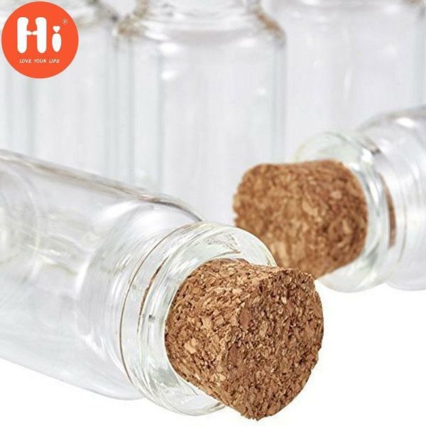 Statues & Sculptures |   Hi 10X Mini Empty Glass Cork Bottles Pendant Charm Vials Wish Bottles Craft Statues & Sculptures as the picture