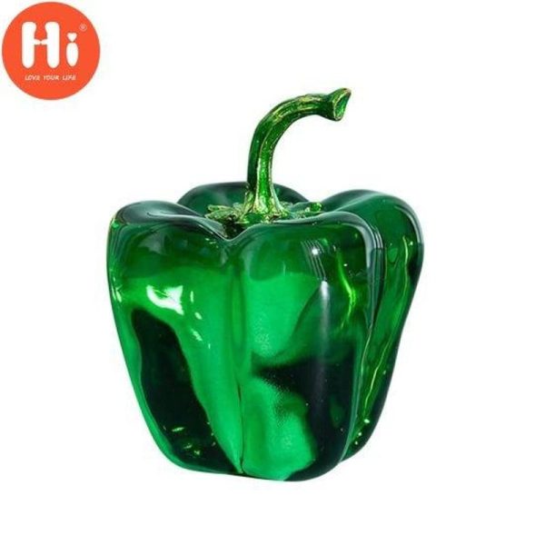 Statues & Sculptures |   Hi Excellent Heat-Resistant Personalized Gifts Artificial Pepper Removable Faux Crystal Fake Chili Decor Table Ornament For Living Roomhi Statues & Sculptures as the picture