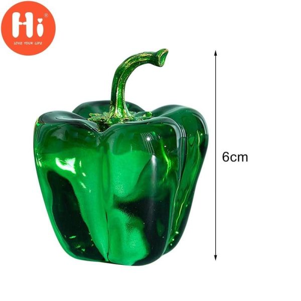 Statues & Sculptures |   Hi Excellent Heat-Resistant Personalized Gifts Artificial Pepper Removable Faux Crystal Fake Chili Decor Table Ornament For Living Roomhi Statues & Sculptures as the picture