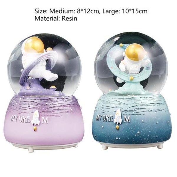 Statues & Sculptures |   High Quality Water Globe Delicate Realistic Shape Glitter Statues & Sculptures blue