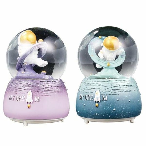 Statues & Sculptures |   High Quality Water Globe Delicate Realistic Shape Glitter Statues & Sculptures blue