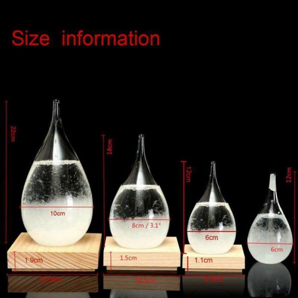 Statues & Sculptures |   Home Decor Weather Forecast Bottle Creative Teardrop Shaped Storm Glass Statues & Sculptures Statues & Sculptures