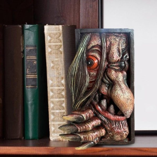 Statues & Sculptures |   Horror Monsters Peeping Bookends Bookshelf Resin Bookends Bookstand Sculpture Collecting Albums Bookshelf Home Decoration Statues & Sculptures Statues & Sculptures