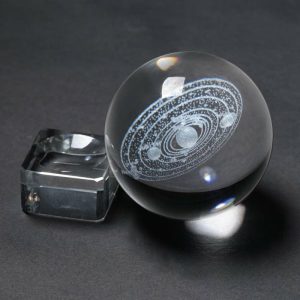 Statues & Sculptures |   Laser Engraved Solar System Crystal Ball 3D Miniature Planets Model 6Cm Globe Galaxy Miniatures 3D Quartz Glass Ball Home Decor Statues & Sculptures Statues & Sculptures