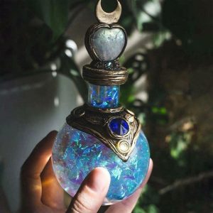 Statues & Sculptures |   Magic Moon Medicine Bottle Mermaid Shiny Decorations Resin Creative Ornaments Luxury Home Decor Living Room Decoration Statues & Sculptures blue