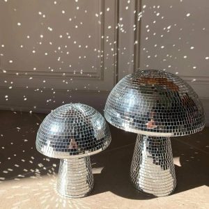 Statues & Sculptures |   Nikitas Disco Ball Mirror Glass Ball Tabletop Ornament  Home Furnishing Decoration Statues & Sculptures as the picture