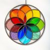 Statues & Sculptures |   Rainbow Stained Suncatcher Window Hangings Stained Window Panel  Seriesfunrain Statues & Sculptures as the picture