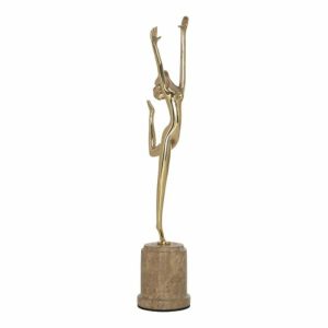 Statues & Sculptures |   Tooarts Dance Brass Sculpture Exquisite Handcraft Home And Office Ornaments Modern Art Figurine Gift Statues & Sculptures gold