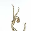 Statues & Sculptures |   Tooarts Dance Brass Sculpture Exquisite Handcraft Home And Office Ornaments Modern Art Figurine Gift Statues & Sculptures gold