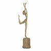 Statues & Sculptures |   Tooarts Dance Brass Sculpture Exquisite Handcraft Home And Office Ornaments Modern Art Figurine Gift Statues & Sculptures gold