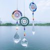 Statues & Sculptures |   Wall Pendant Anti-Fade Window Hanging Reflective 3 Colors Mandala Pendant For Home Statues & Sculptures blue