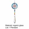 Statues & Sculptures |   Wall Pendant Anti-Fade Window Hanging Reflective 3 Colors Mandala Pendant For Home Statues & Sculptures blue