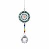 Statues & Sculptures |   Wall Pendant Anti-Fade Window Hanging Reflective 3 Colors Mandala Pendant For Home Statues & Sculptures blue