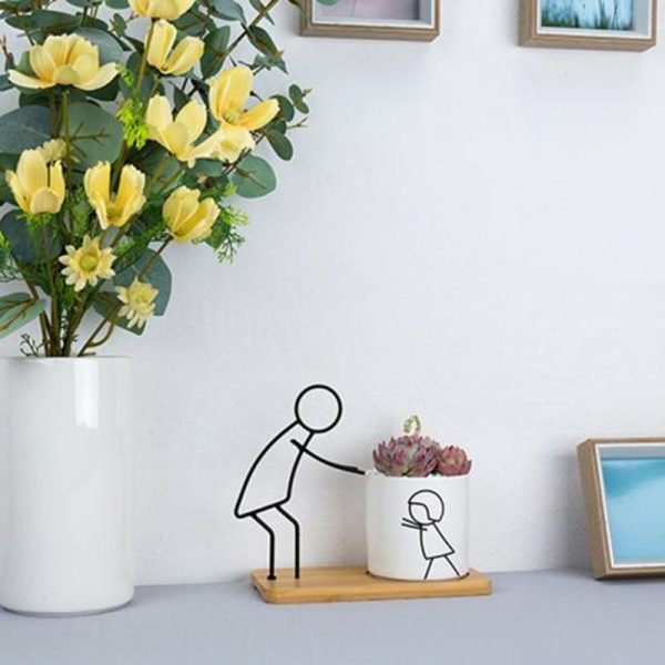 Vases |   1 Set Flower Modern Style Pot Decorative Parent-Child Craft Ceramic Succulent Plant Pot For Home Vases Vases