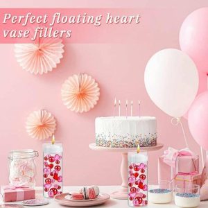 Vases |   1 Set Valentine’s Day Vase Filler Romantic Fine Workmanship Floating Vase Filler Beads For Party Decoration Vases pink