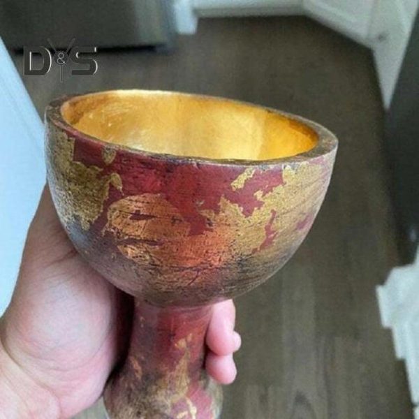 Vases |   Accessories Golden Cup Decoration Creative Eco-Friendly Resin Handicraft Living Room Ornament Vases golden