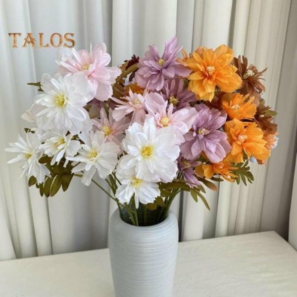 Vases |   Artificial Flower Eye-Catching Photo Props Good Craftsmanship Beautiful Flower Arrangement Craft Fake Flower Road Lead Decoration Vases champagne