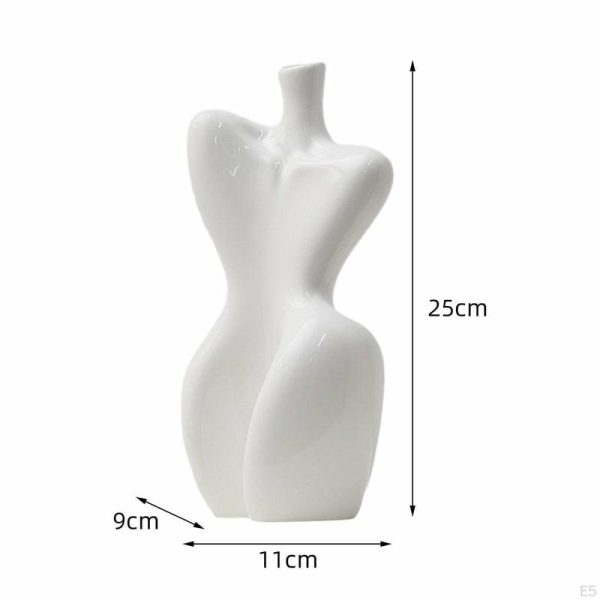 Vases |   Ceramic Vase Body Flower Arrangement Elegant Abstract Pot Female Form For Vases black