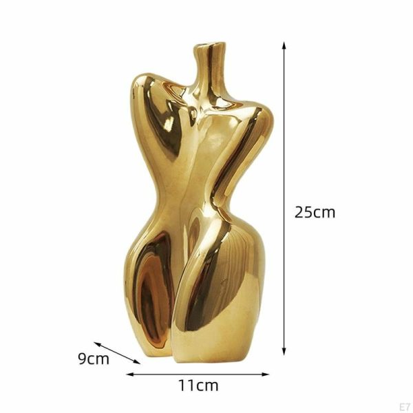 Vases |   Ceramic Vase Body Flower Arrangement Elegant Abstract Pot Female Form For Vases black