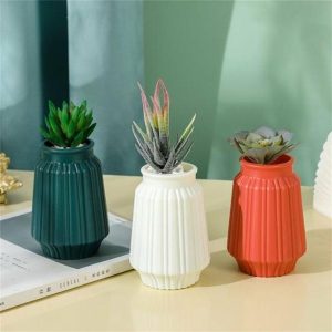 Vases |   Convenient Vase Aesthetic Polyethylene Shatterproof Vases navy blue